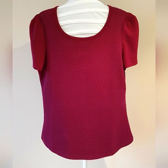 RICKI's NEW Gorgeous Mulberry Blouse Short Sleeve with  Back Zip * Large … - Picture 2 of 16